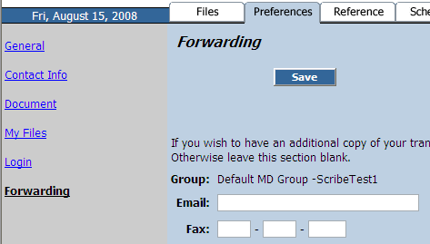 Scribe Lite Preferences forwarding